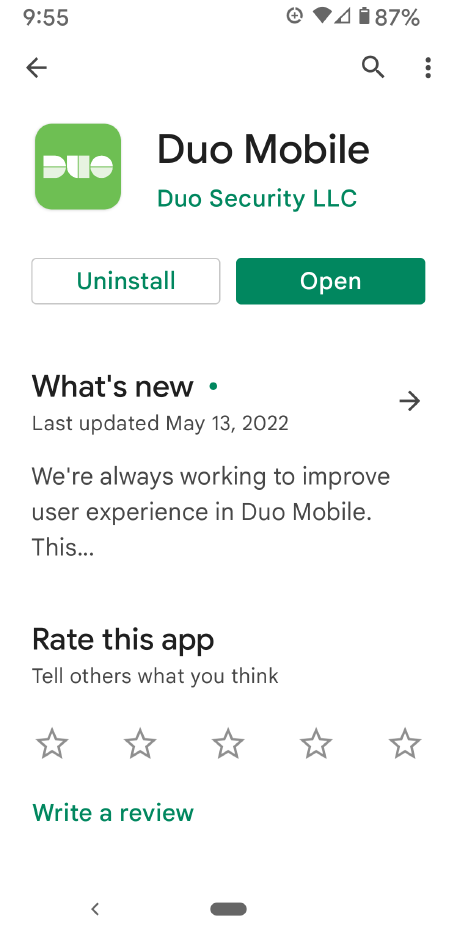 Play store Duo Mobile image